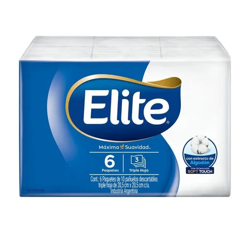 ELITE Pañuelos Elite Pocket 6 x 10uni.