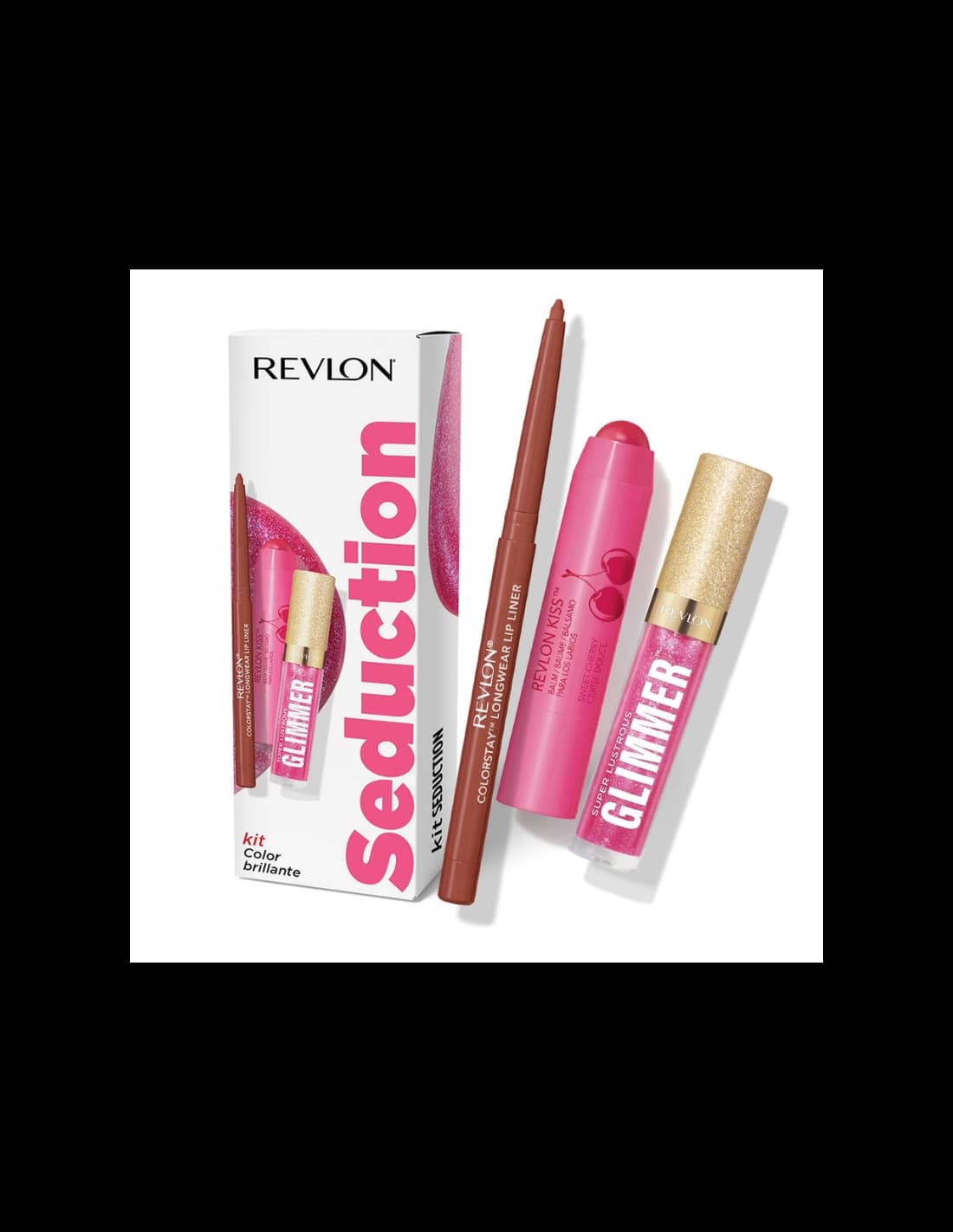 Set de cosmética Revlon Kit Seduction Balm + Gloss + Lip Liner