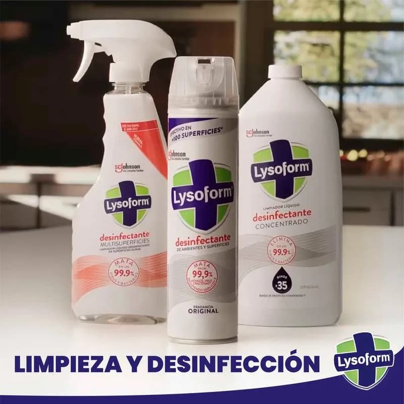 LYSOFORM Desinfectante De Ambientes Frutos Del Bosque x 360ml.
