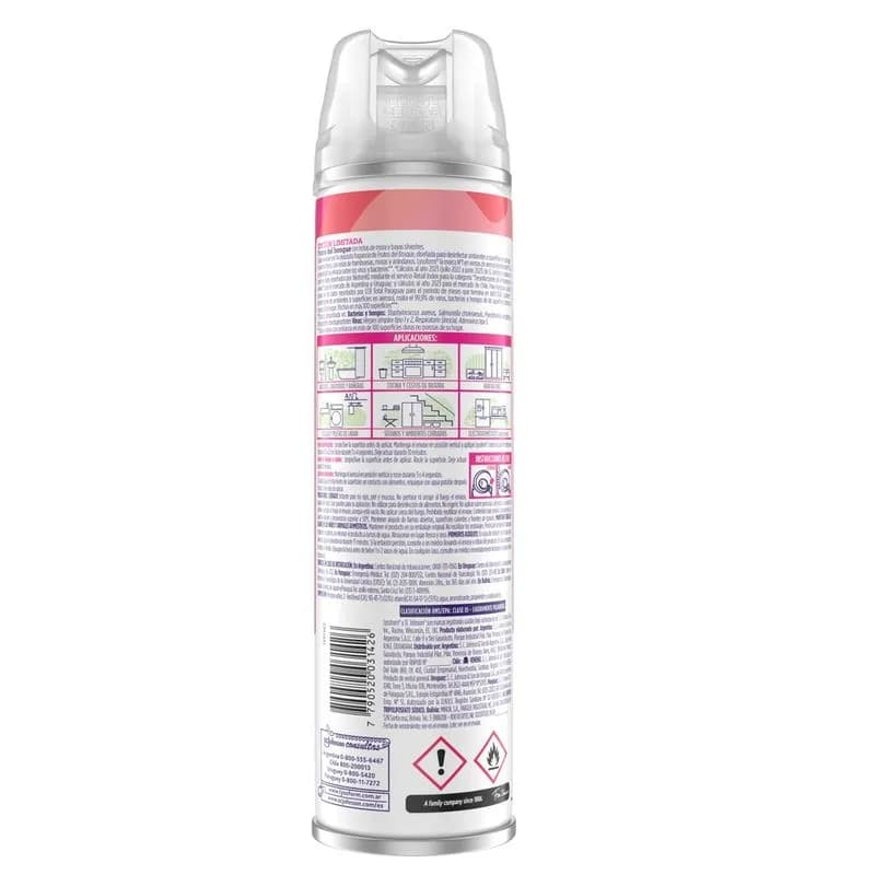 LYSOFORM Desinfectante De Ambientes Frutos Del Bosque x 360ml.
