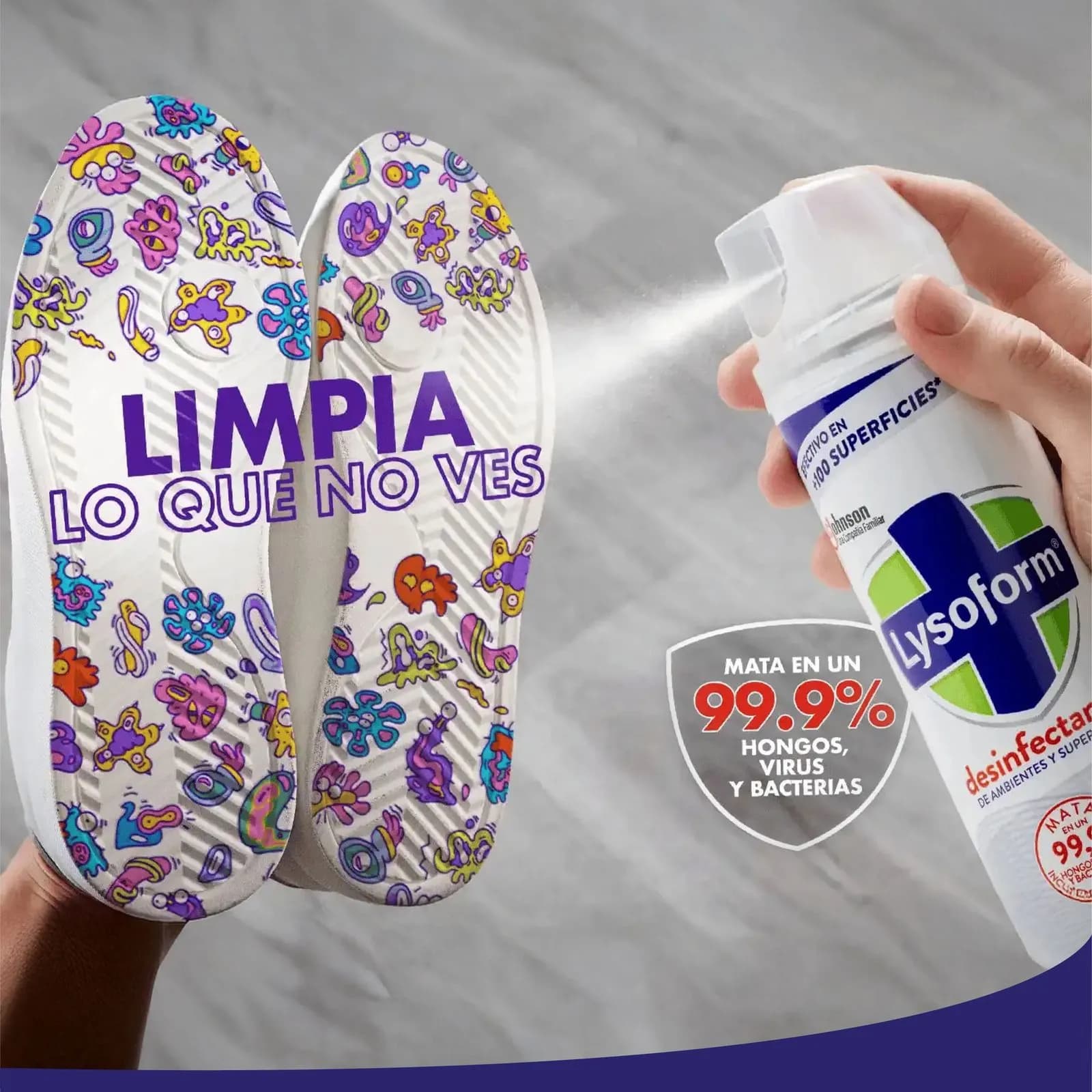 LYSOFORM Desinfectante en aerosol frescura cítrica x 360ml.