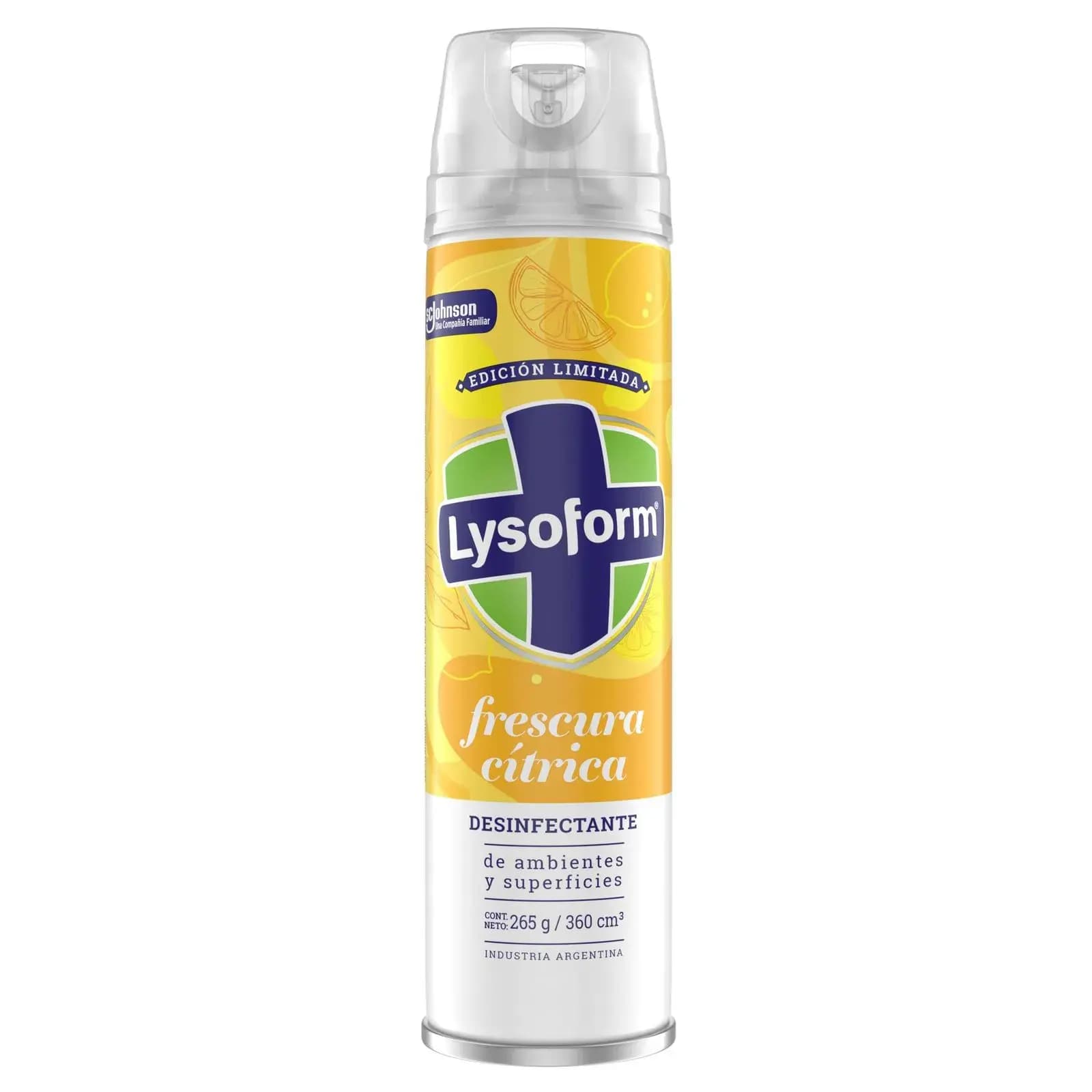 LYSOFORM Desinfectante en aerosol frescura cítrica x 360ml.