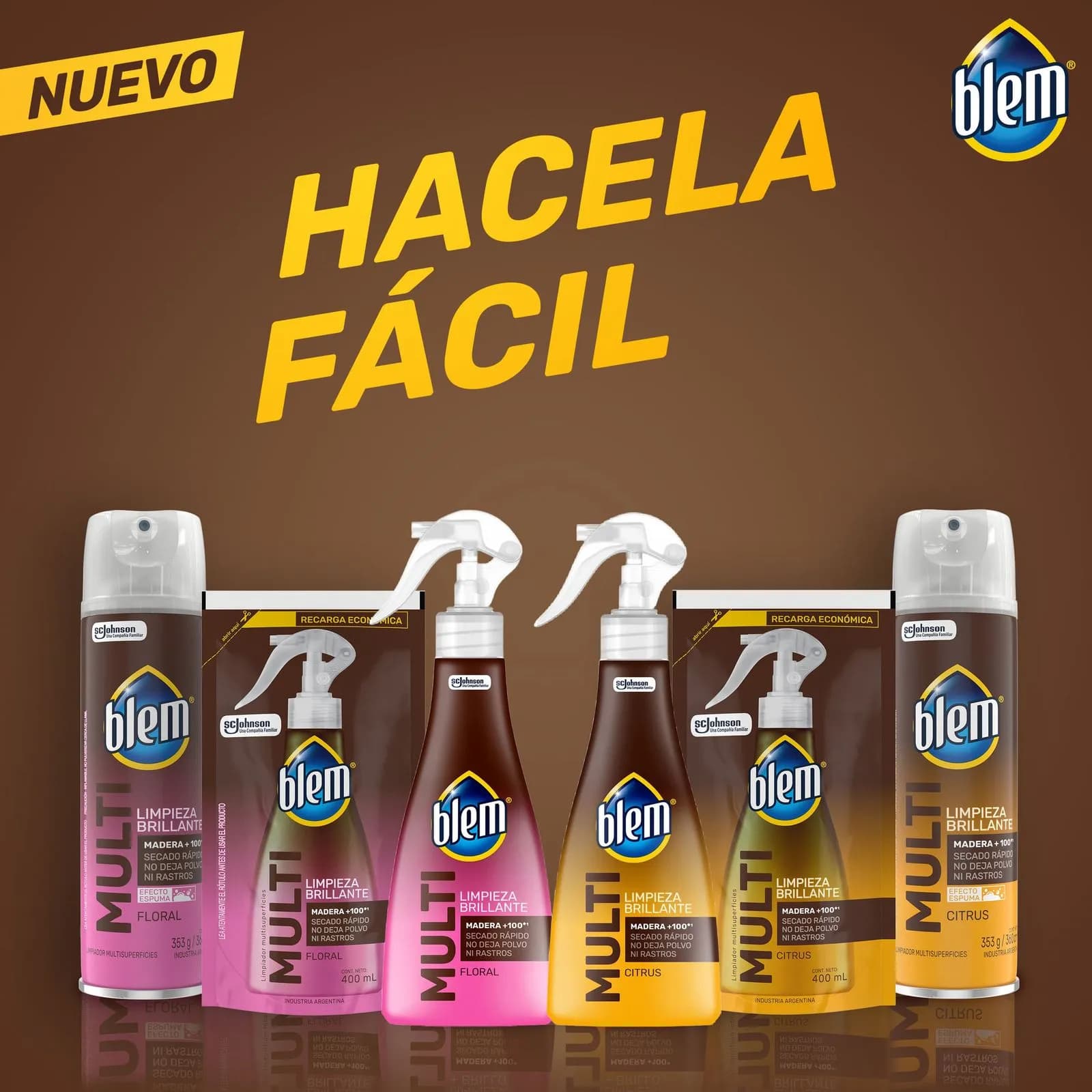BLEM Limpieza Multisuperficies Floral Gatillo x 400ml.