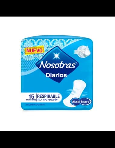 Protectores Diarios Nosotras Respirable Con Aloe x15