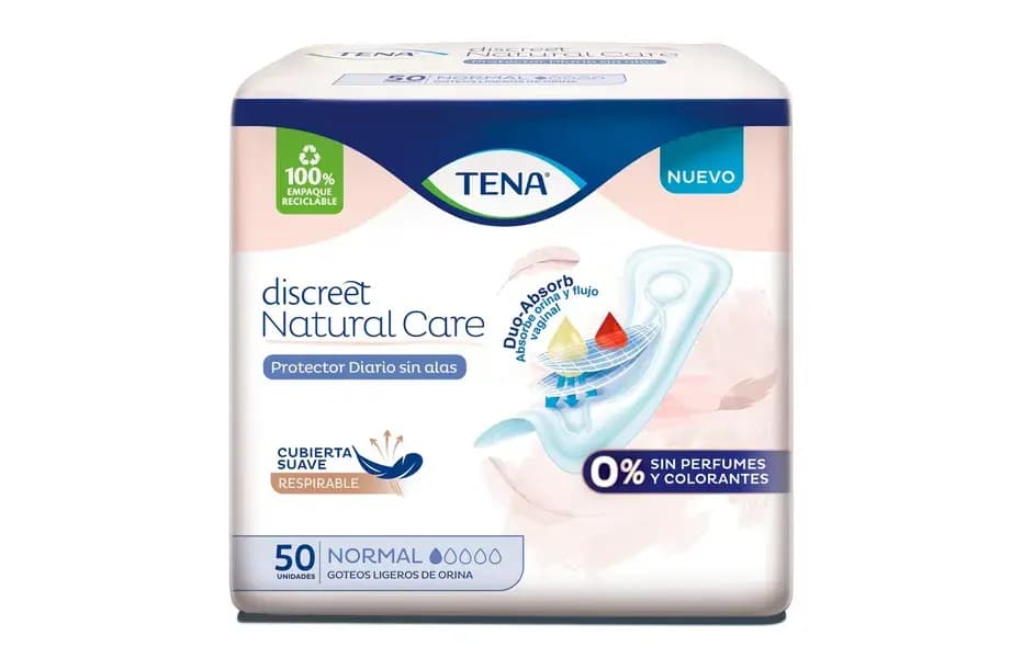TENA Protector diario Tena Discreet Natural Care sin alas x 50uni.