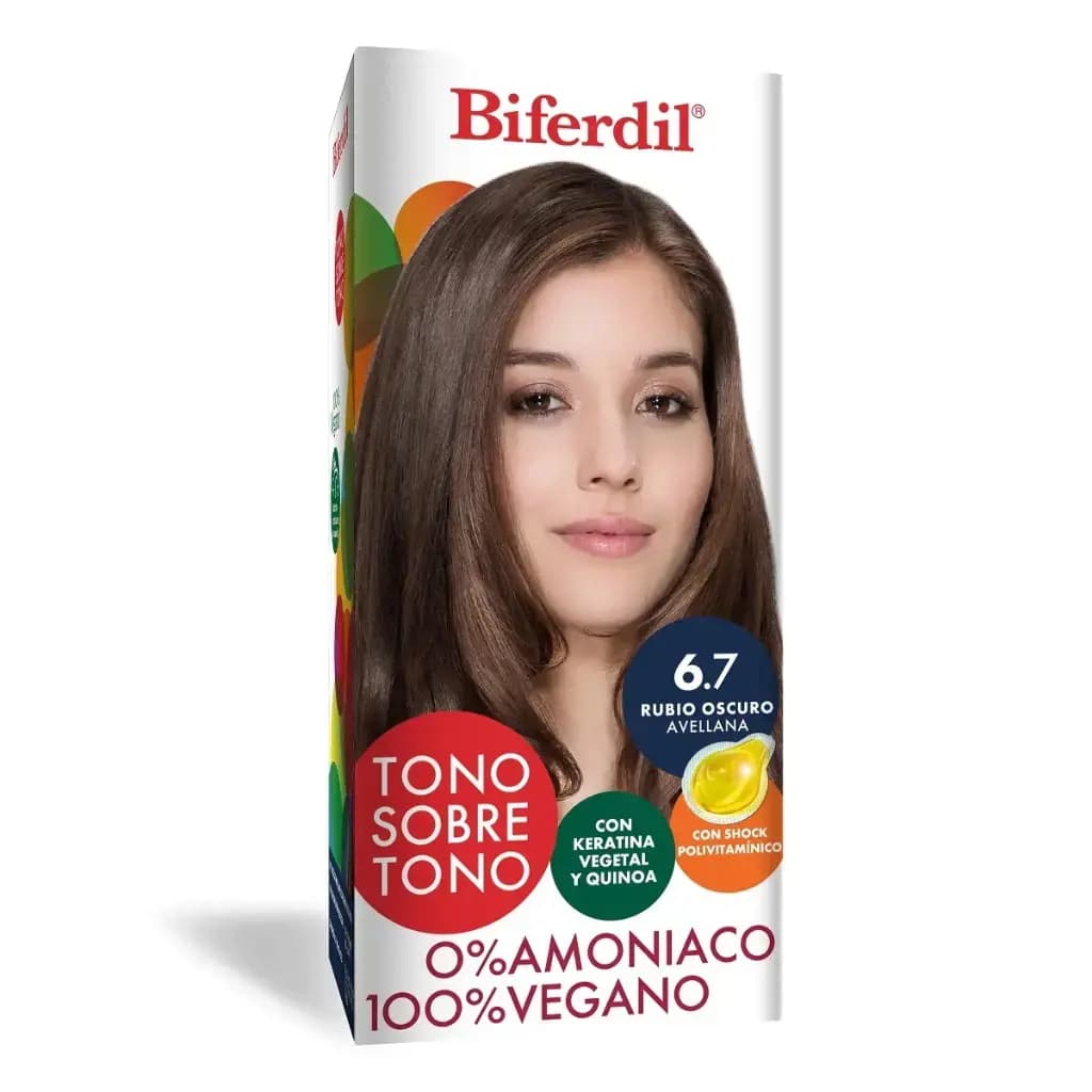 Coloración Biferdil Tono Sobre Tono 100% Vegano - 6-7-rubio-oscuro-avellana-100-vegano
