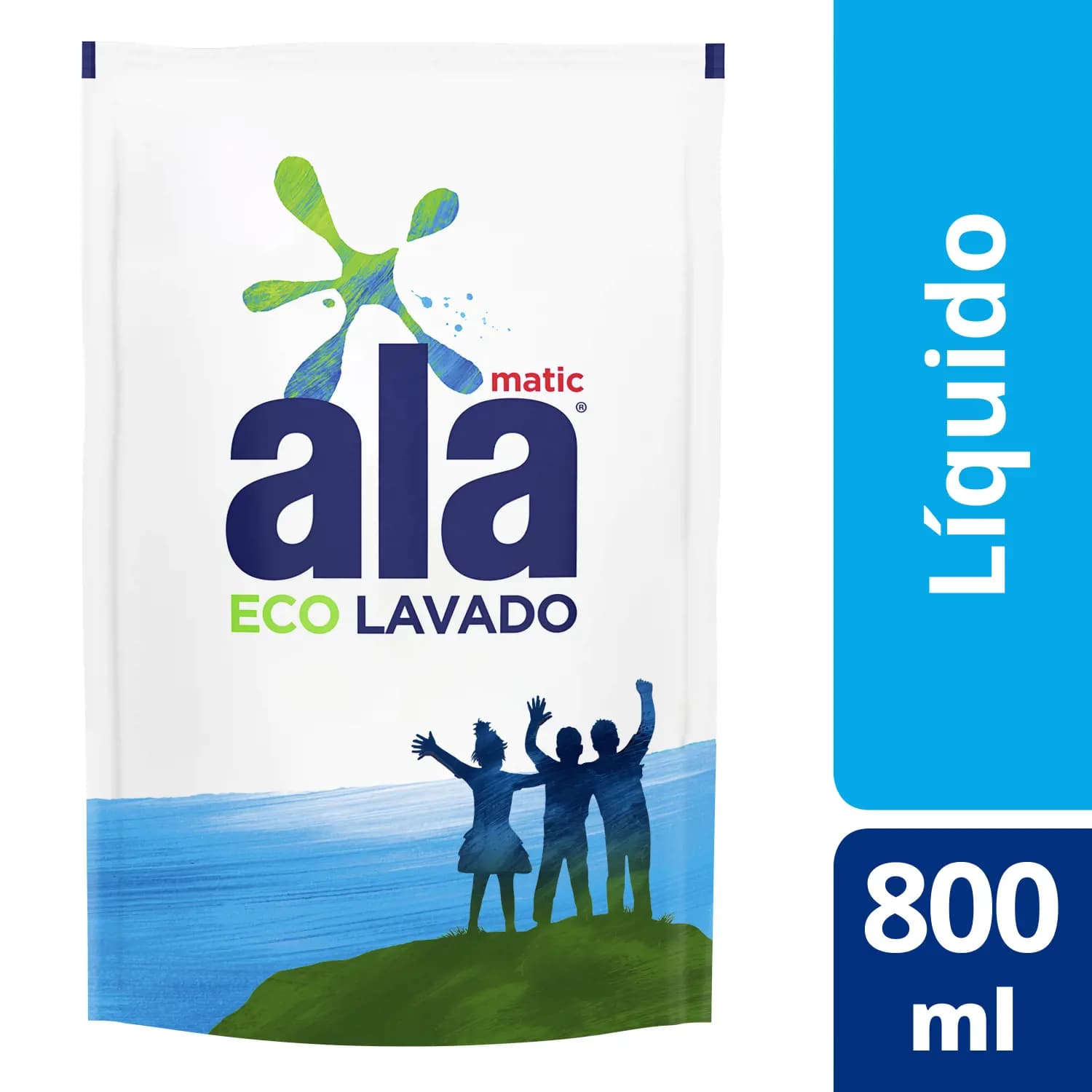 Jabon Liquido Ala Ecolavado Max. Blancura DP x800ml