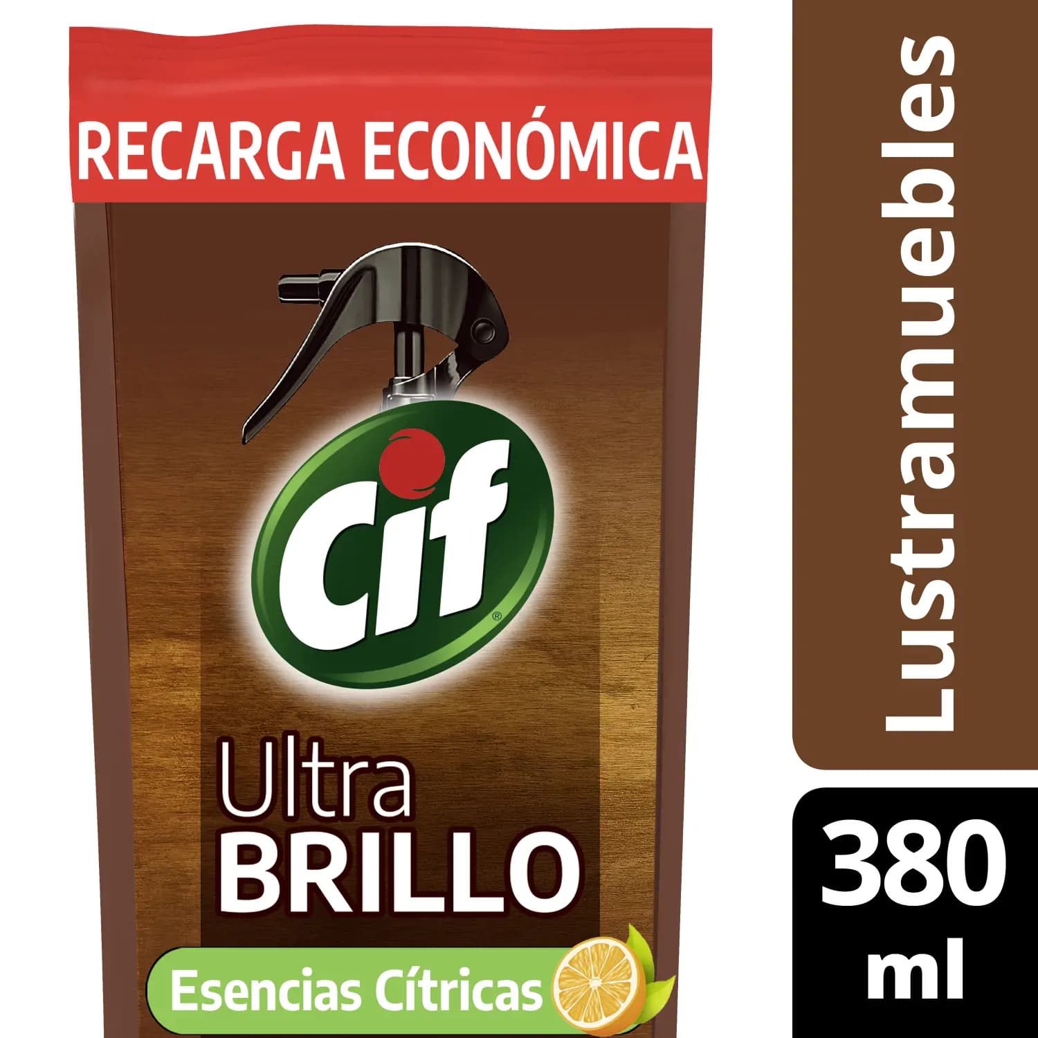 Lustra Muebles Cif Ultra Brillo Esp. Citrus Doy Pack x380gr