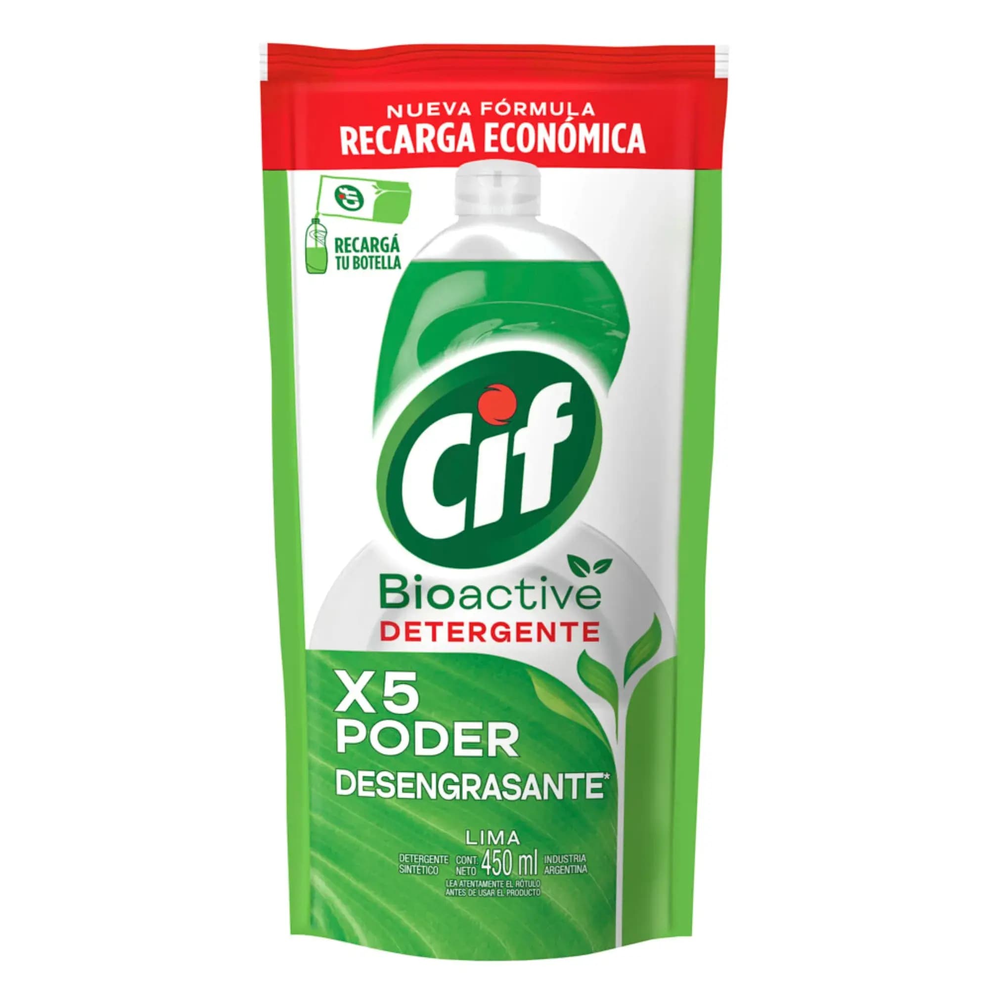 Detergente Cif Bio Active Lima Doy Pack x450ml
