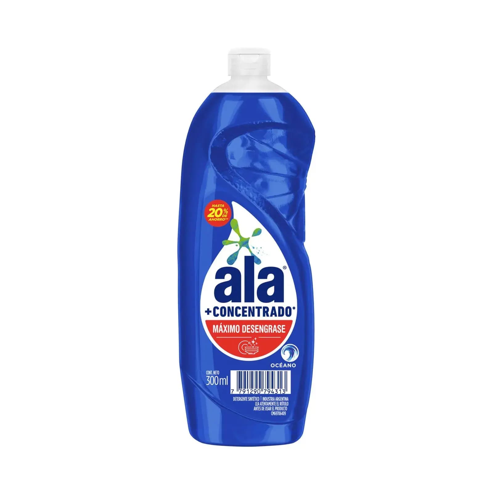 ALA Lavavajillas concentrado Océano en botella x 300ml.