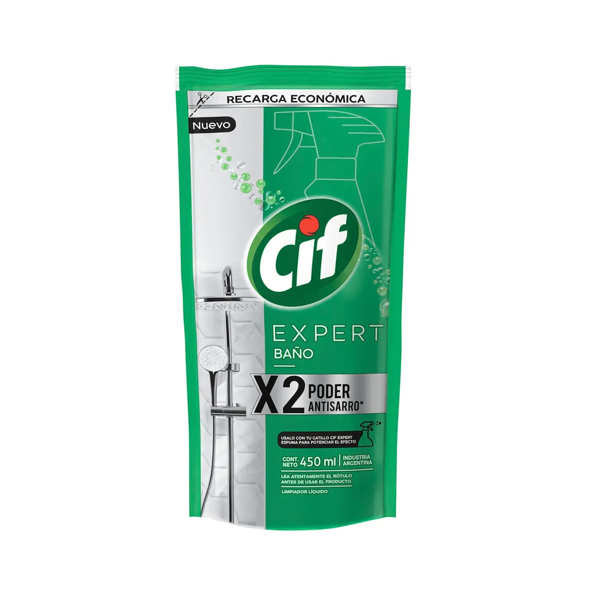 Limpiador de Baño Cif Expert Doy Pack x450ml