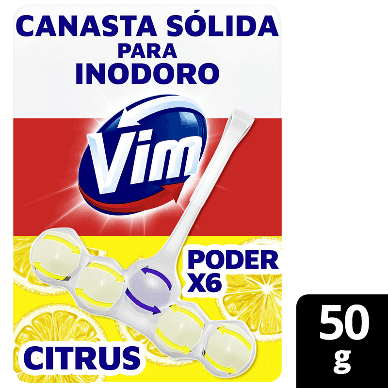 VIM Canasta Para Baño Citrus Poder x 50grs.