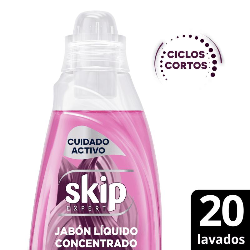 SKIPJabón Líquido Concentrado para Ciclo Corto Cuidado Activo Botella x 800ml.