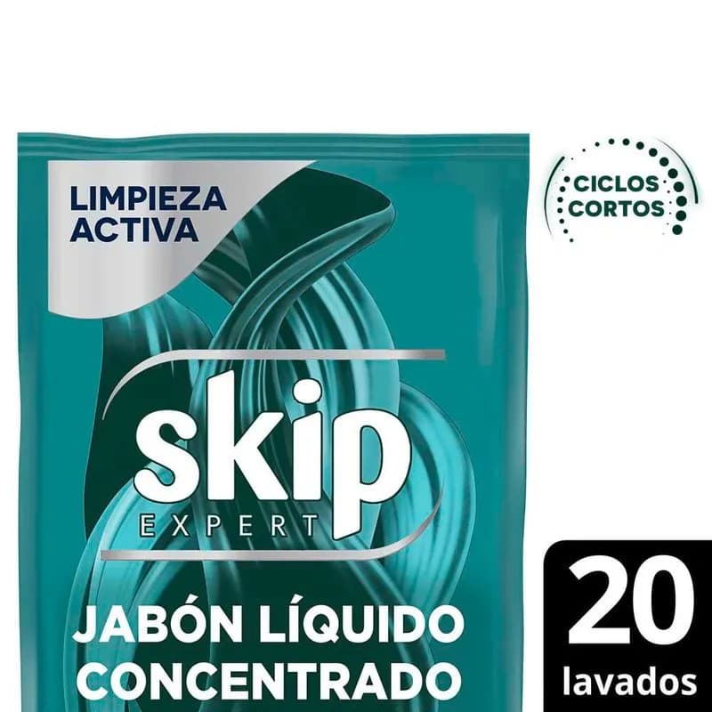 SKIP Jabón Líquido Concentrado Limpieza Activa Doypack x 800ml.