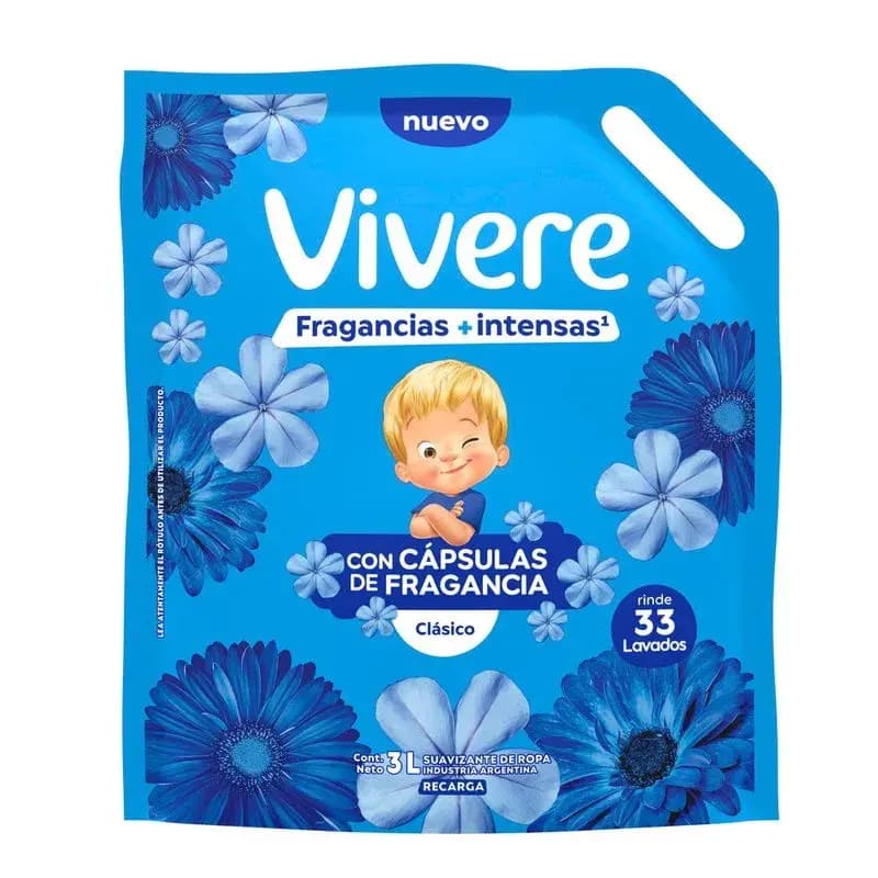 VIVERE Suavizante p/ropa Clásico Doypack x 3lts.