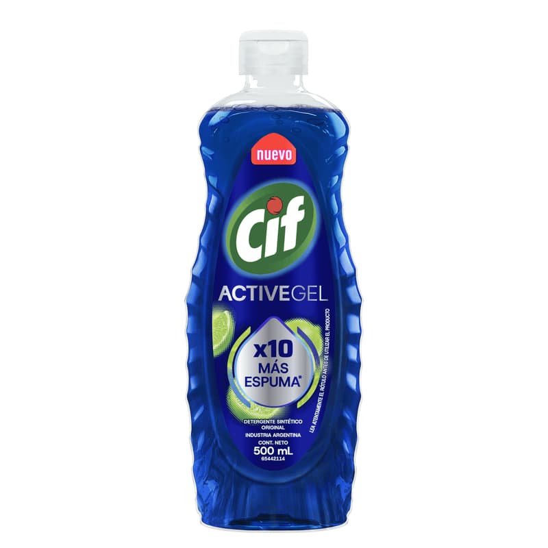 Detergente Concentrado Cif Active Gel Original x 500ml.