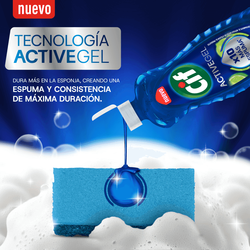 Detergente Concentrado Cif Active Gel Original x 500ml.