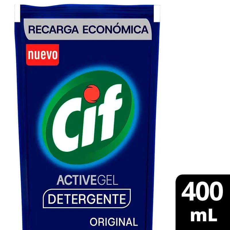 CIF Detergente para Lavavajillas Active Gel Original x 400ml.