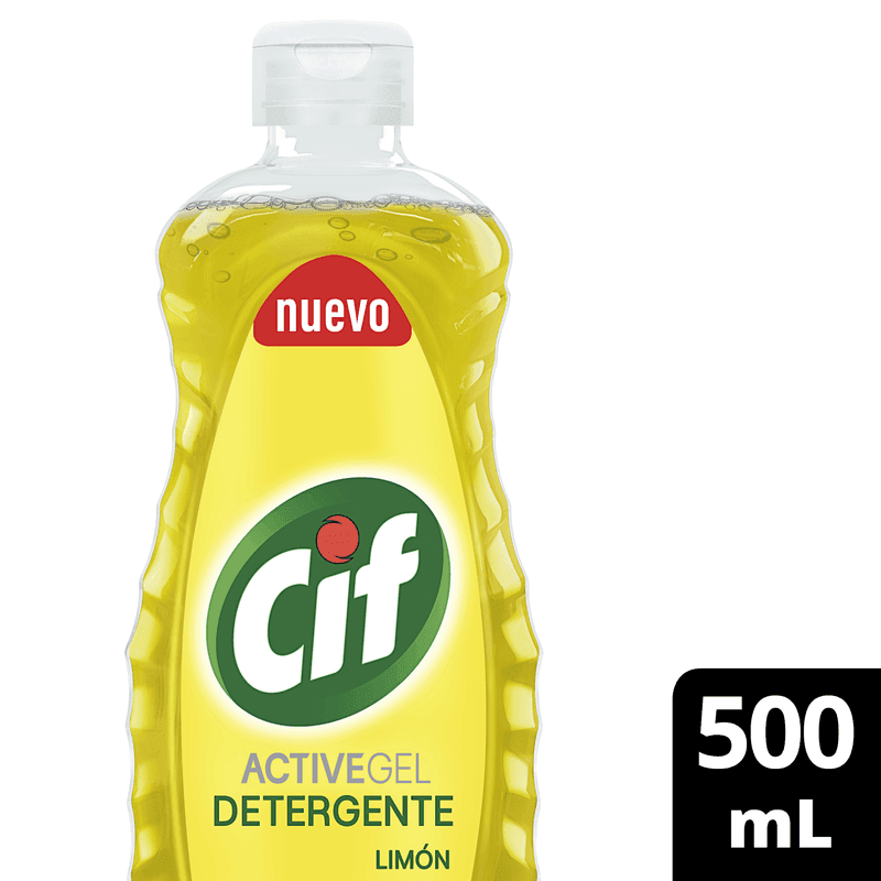 Detergente Concentrado Cif Active Gel Limón x 500ml.