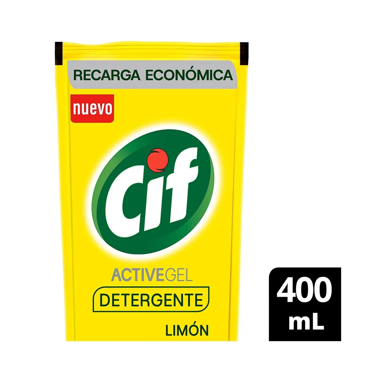 Detergente gel Cif Active limón Doypack x 400ml.