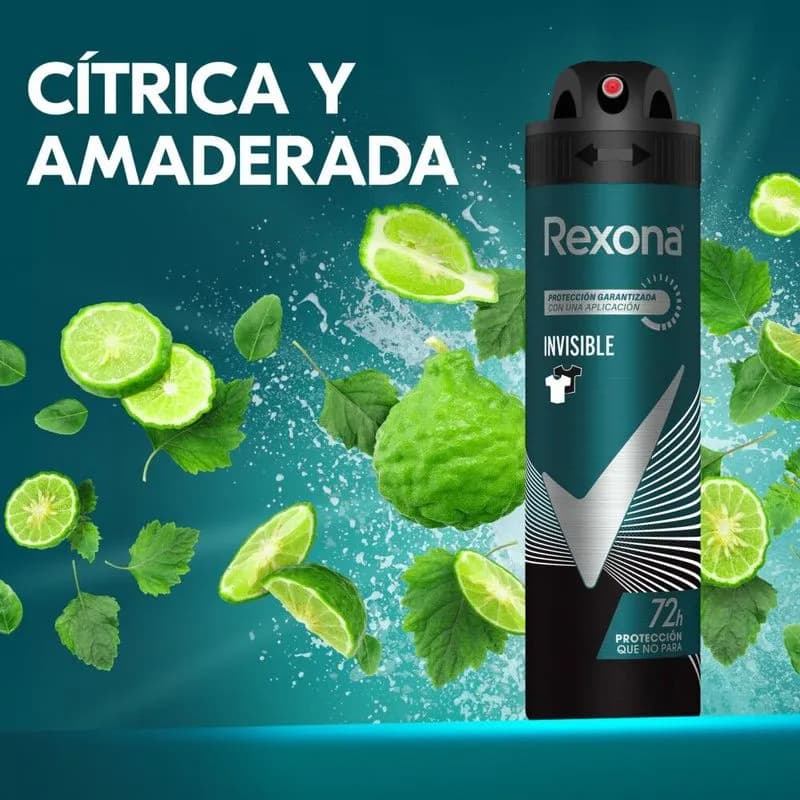 Desodorante Invisible Men Rexona x 150ml.