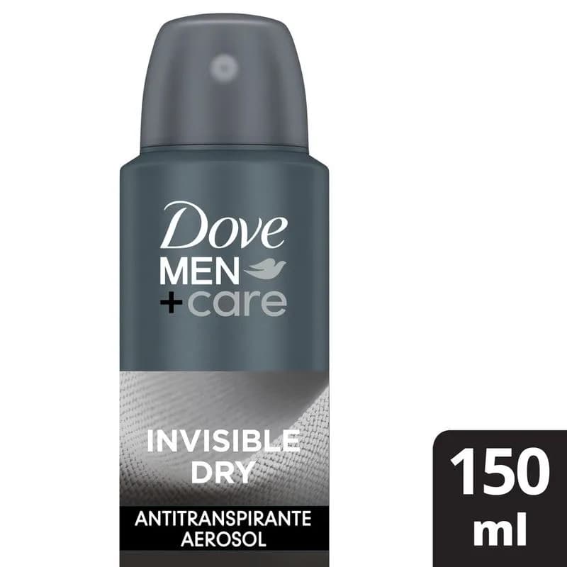 Desodorante Antitranspirante Dove Men+Care Invisible Dry en Aerosol x 150ml.