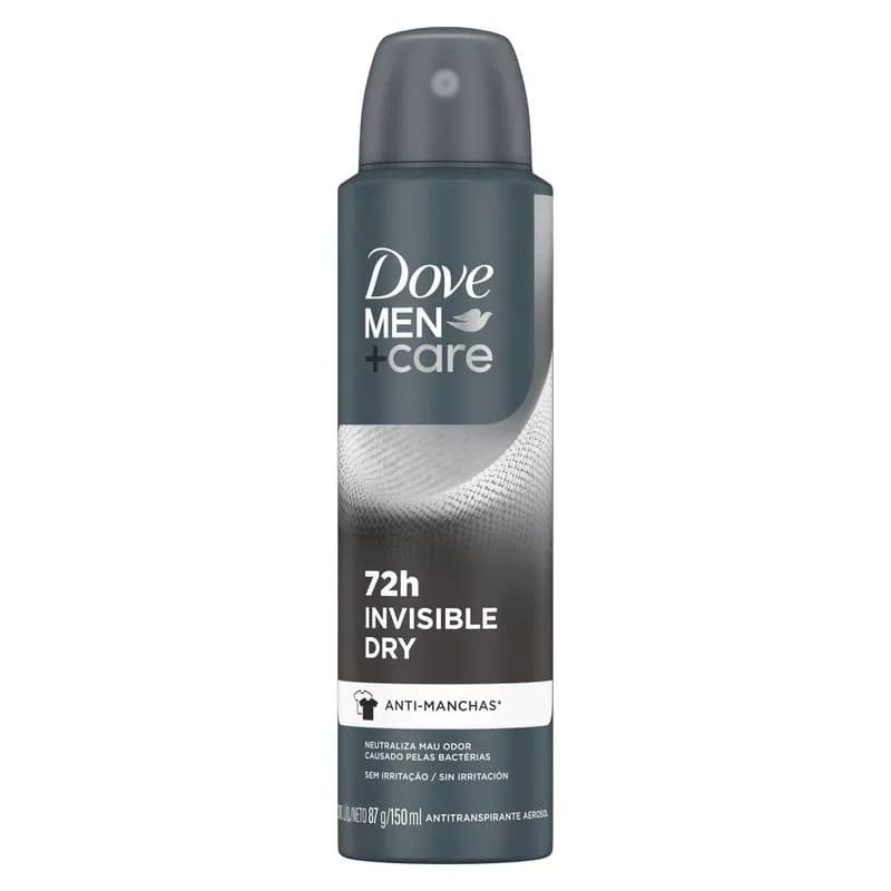 Desodorante Antitranspirante Dove Men+Care Invisible Dry en Aerosol x 150ml.