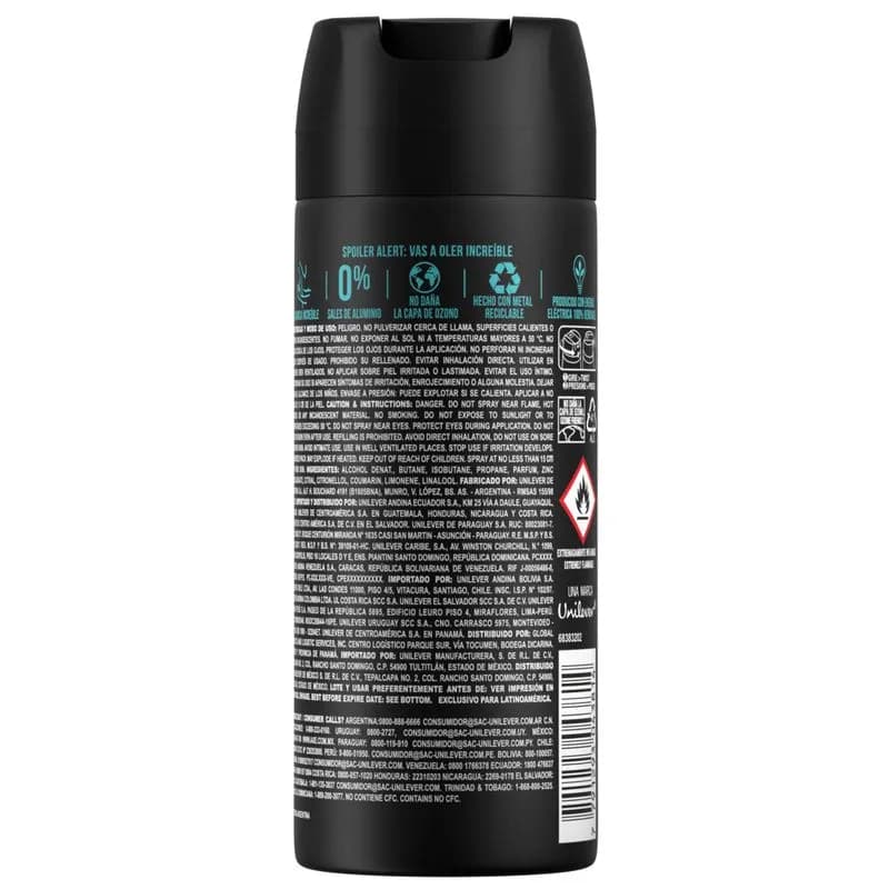 Desodorante Para Hombre Axe Apollo En Aerosol x 150ml.