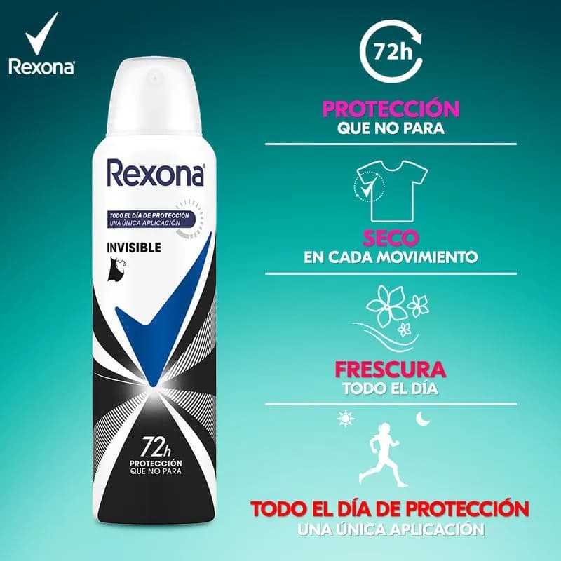 Desodorante Rexona Invisible Women 150 Ml.