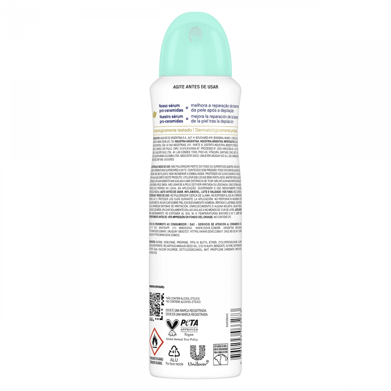 DOVE Antitranspirante Sensitive Care en Aerosol x 150ml.