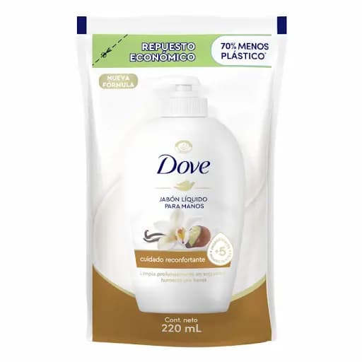 Jabón Liquido Dove Repuesto Cuidado Reconfortante x220ml
