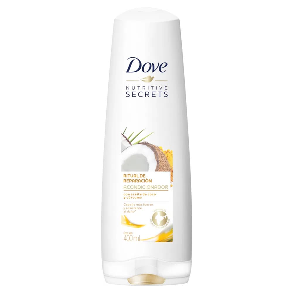Acondicionador Dove Ritual de Reparación Coco y Cúrcuma x 400 ml