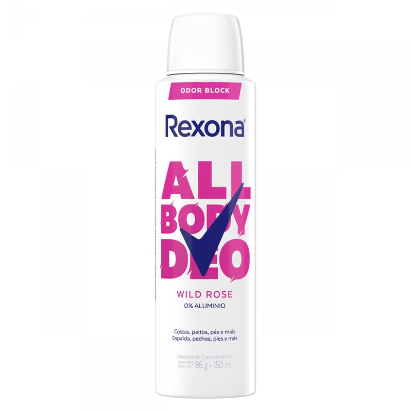 Desodorante All Body Deo Wild Rose x 150ml.