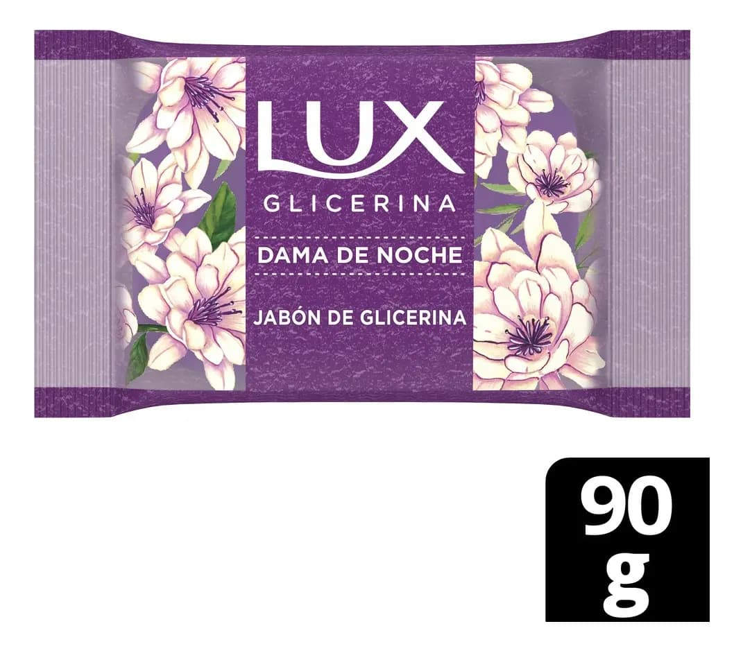 Jabón De Tocador De Glicerina Lux Dama De Noche Barra x 90grs.