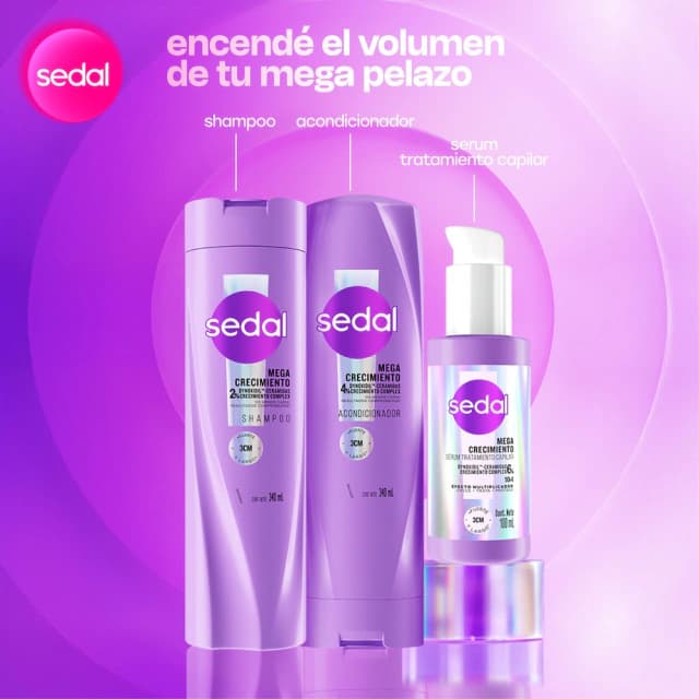 Acondicionador Sedal Mega Crecimiento x 340 ml
