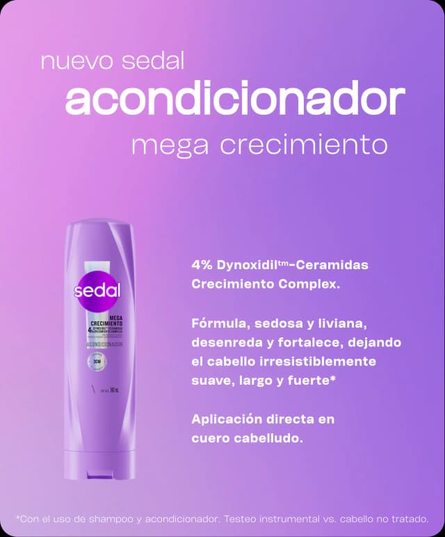 Acondicionador Sedal Mega Crecimiento x 340 ml