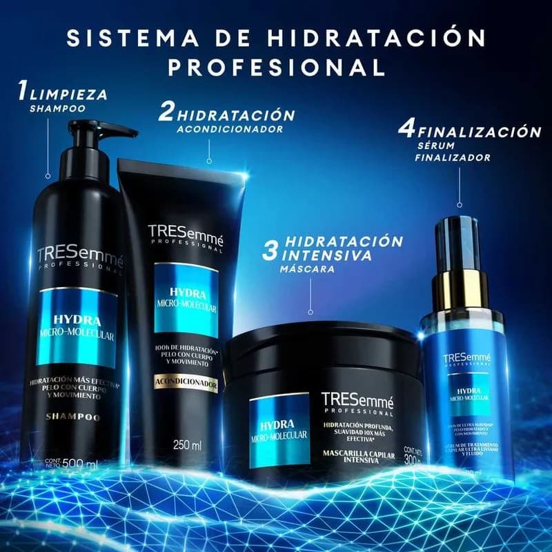 Shampoo Tresemme Hydra Micro-Molecular x 500 ml