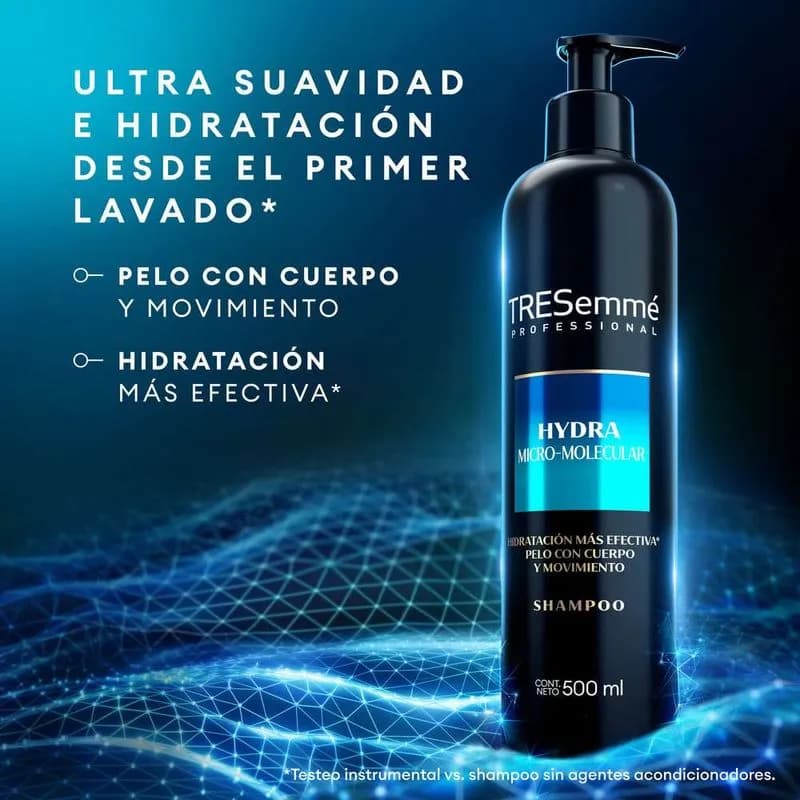 Shampoo Tresemme Hydra Micro-Molecular x 500 ml