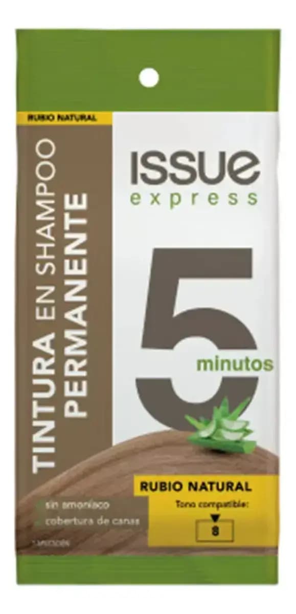 ISSUE Tintura Shampoo Color Express 5 Min Rubio Natural x 1uni.