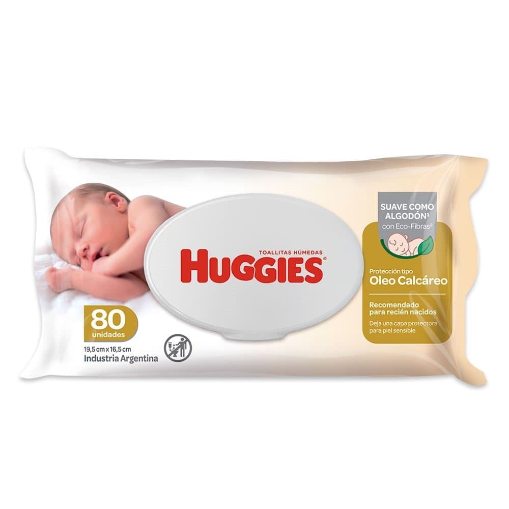 Toallas Humedas Huggies Protección Tipo Óleo Calcáreo x80un