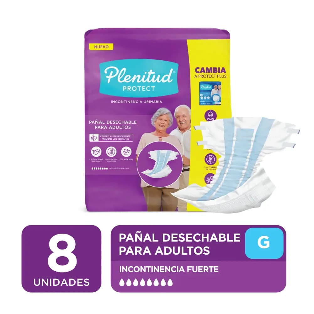 Pañal Adulto Plenitud Protect Grande x8un