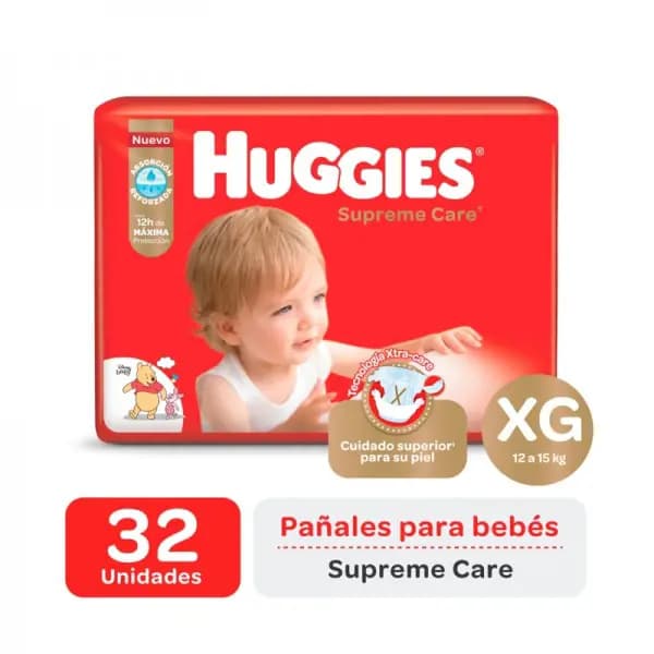 Pañales Huggies Supreme care xg x32un
