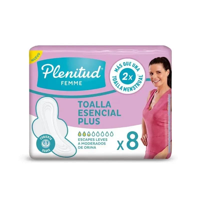 PLENITUD Toalla Femme Esencial Plus x 8uni.