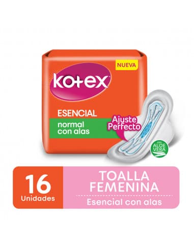 Toallas Femeninas Kotex Esencial x16un