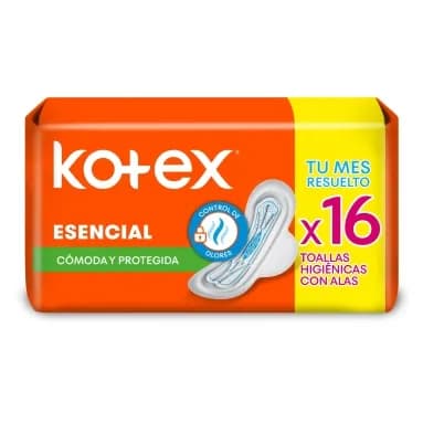 Toallas Femeninas Kotex Esencial x16un