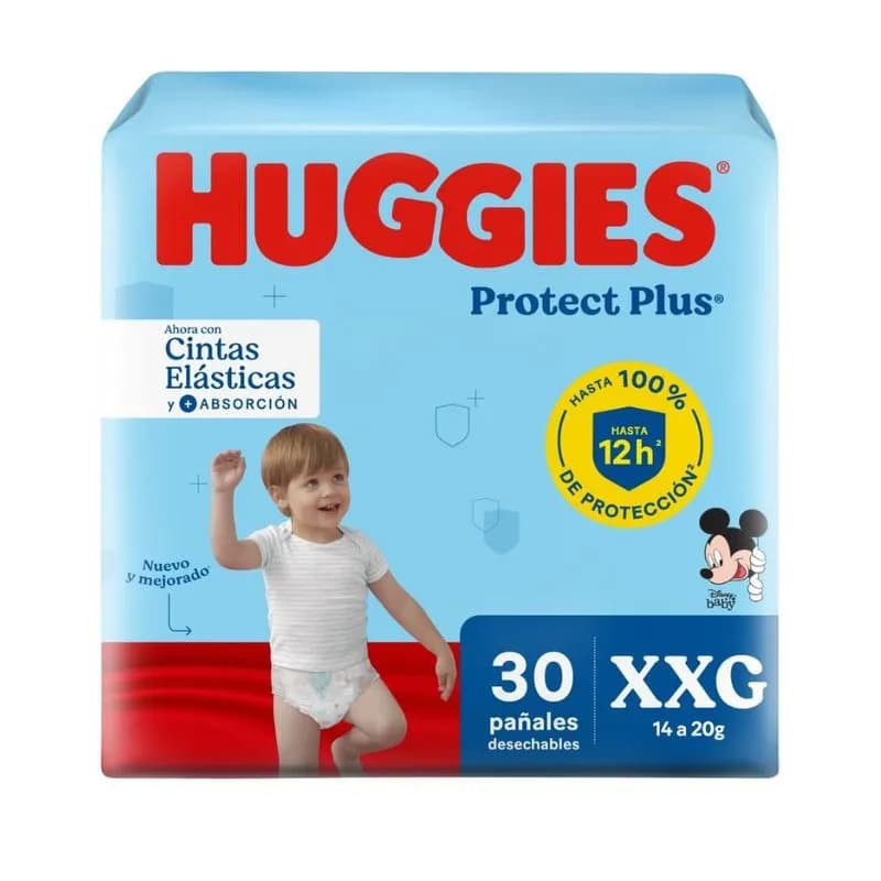 Pañales Protect Plus Xxg Huggies x 30 uni.