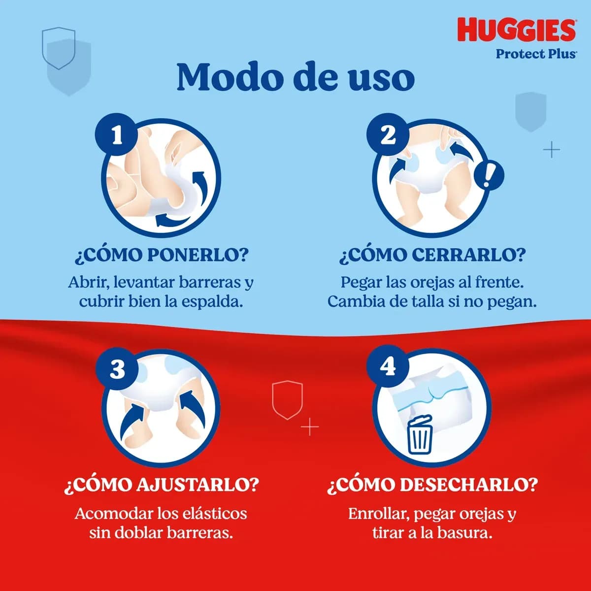 Pañales Huggies Protect Plus G x 54uni.