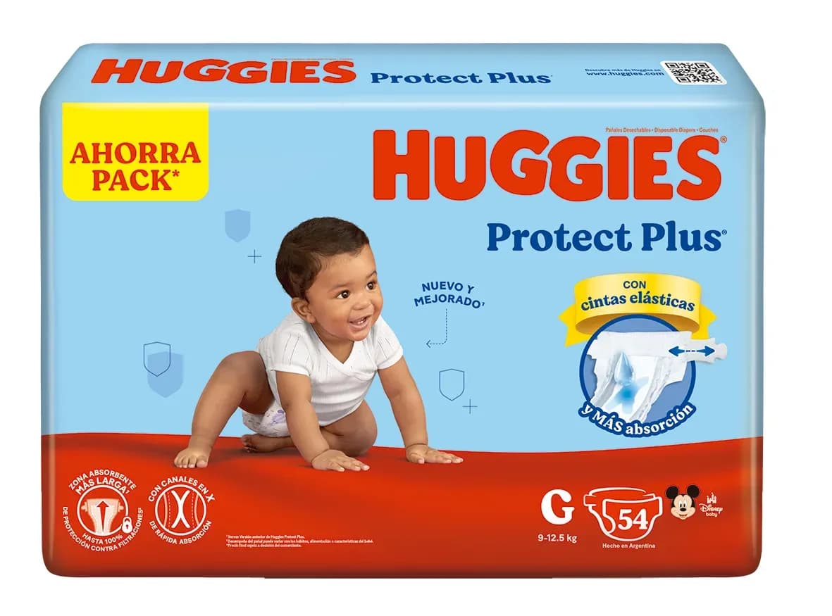 Pañales Huggies Protect Plus G x 54uni.