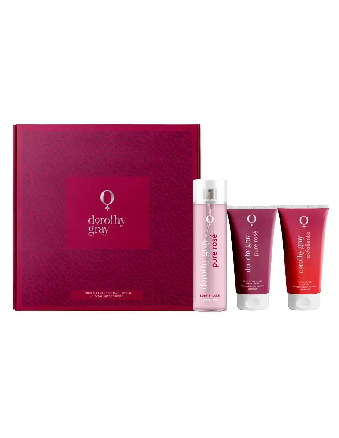 DOROTHY GRAY Set de Perfume Vip Gift Pure Rose Body + Corp + Exf.