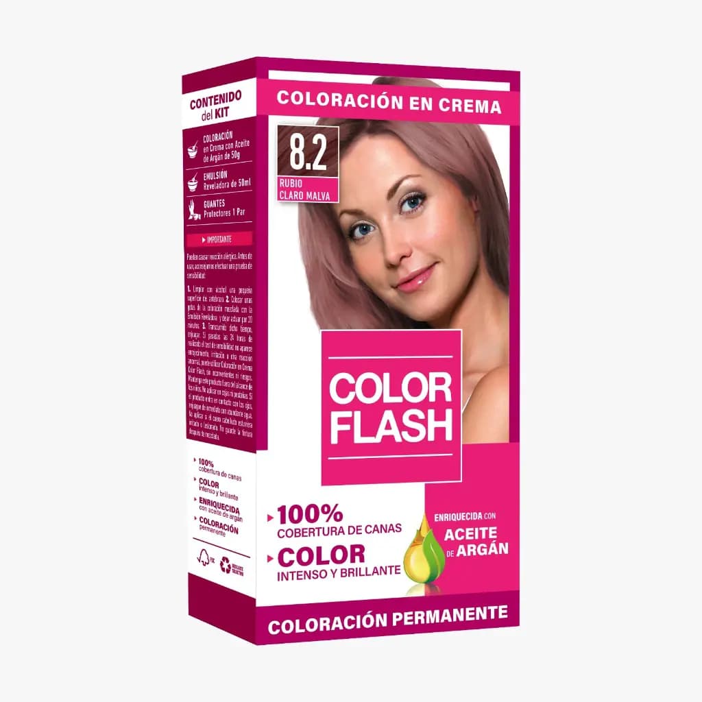 Kit COLOR FLASH col.crema Nº82Rubio Claro malva